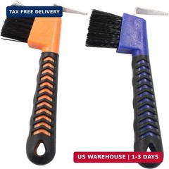 2 Pcs Horse Hoof Pick Brush with Soft Touch Rubber Handle Portable Hoofpick, Blu