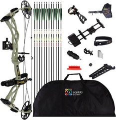 Ready to Hunt Compound Bow Kit for Adults – 0-70 lbs Draw Weight, No Bow Press