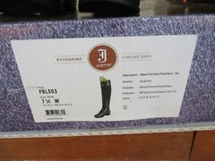 NEW Justin “Windshire” Fields Ladies Tall Riding Boot Equestrian Sz 6.5-7.5