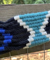 Blue And Black Multi String Mohair WOOL Western Breast Collar Horse Size Tack