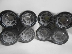 Atom Snap 62mm/91A Roller Skate Wheels Black Set of 8 NEW