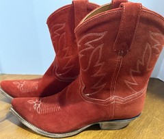 Dan Post Red Suede Western Boots Women’s US Size 10 M Style DP4061