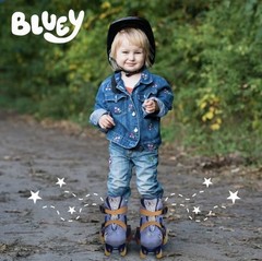Bluey Kids Training Roller Skates Combo Pack,Adjustable Sizing,Size 9-12,Unisex