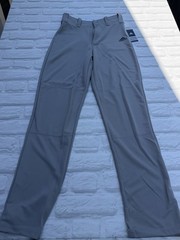 NEW Adidas Slim Cleat Cut Baseball Softball Gray Pants Mens Small