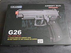 Desert G26 Full Metal Airsoft Gun Spring Powered 320 Fps 6mm Bbs Large Size