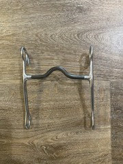 Silver Engraved Straight Bit With Sweet Iron Mouth
