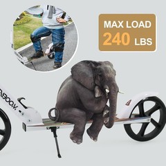 Kick Scooter for Ages 6+, Kids, Teens & Adults. Max Load 240 LBS. 8IN Big Whe…