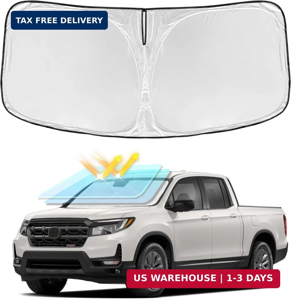 for Honda Ridgeline 2017-2025 2026 Windshield Sun Shade – 4 Layers Car Sunshades