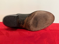 Nocona Vintage Black Leather Cowboy Boots Mens Style 4701 Sz 12
