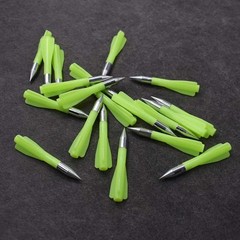 Green 7.3cm Short Arrows – Metal Tip, Plastic Shaft for Slingshot Hunting & Targ