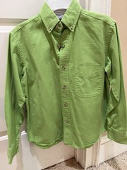 RODS western wear child’s youth L western Show Shirt Lime Green