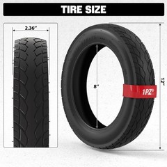 1PZ ER5T02 Heavy Duty 12.5×2.25 121/2 x21/4 Tire & Inner Tube Set with Angled…