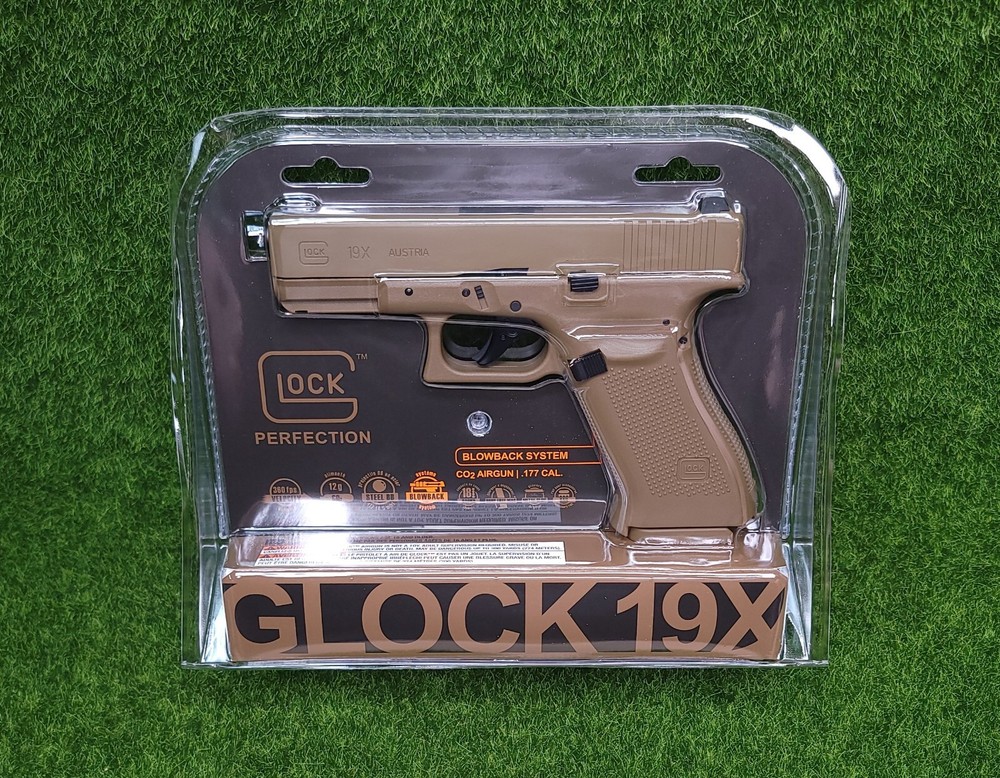 Umarex Glock 19X .177 CO2 BB Blowback Semi Auto Air Pistol, 360FPS – 2255212