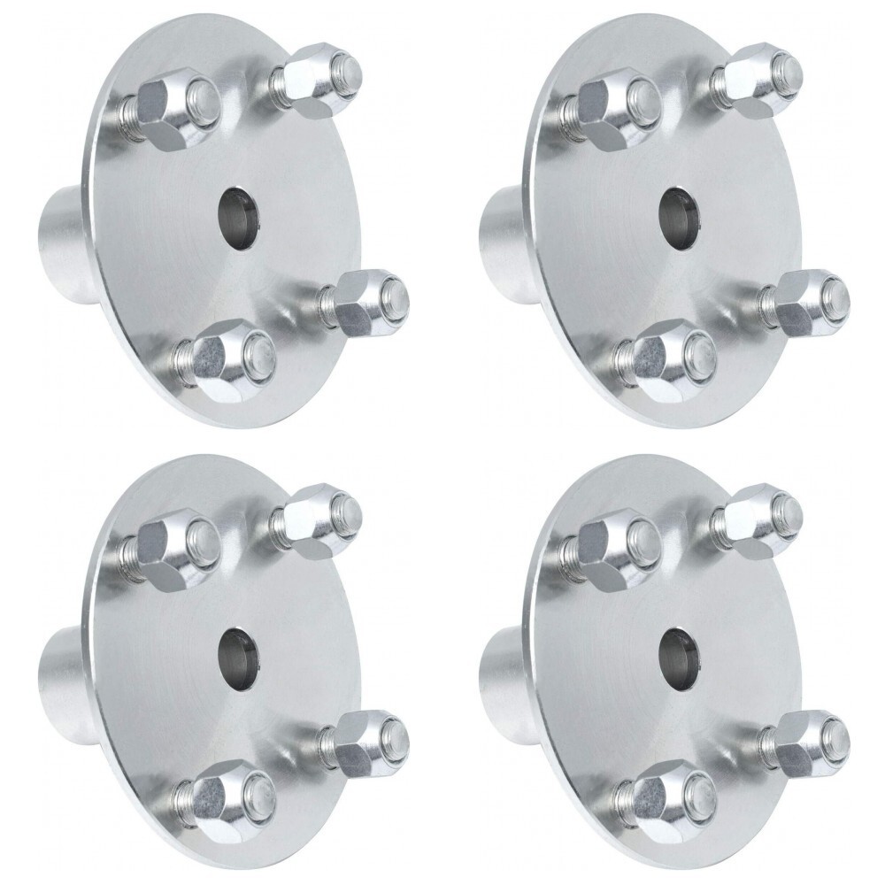 (4) 4″ x 4″ Live Axle Hub 1″ to 3/4″ Step-Down for Go Kart Cart ATV Quad Trailer