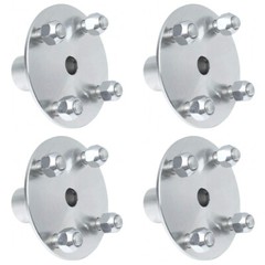 (4) 4″ x 4″ Live Axle Hub 1″ to 3/4″ Step-Down for Go Kart Cart ATV Quad Trailer