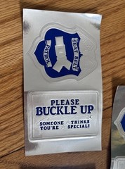 Patrol Car Safety Buckle Up Skateboard Sticker Decal Bookmarks Clips Stay Sober