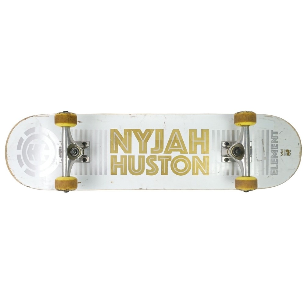 Element Nyjah Huston White Gold Pro Model Skateboard Complete 31″ x 7.75″