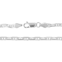 Sterling Silver 925 Anchor Chain Necklace 3.3mm Width 60cm