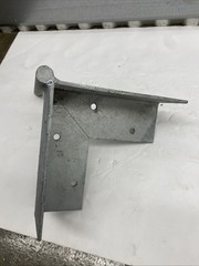 8” Outside Corner Dock wheel Bracket only Threaded On Top New