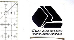 Sun Graphics Logo Sticker 3X3 Inch Black Vinyl Decal Square Branding Graphic New