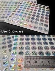 Reflective Round Silver QC Passed Adhesive Labels, 2070 PCS for Inventory Use