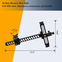 Archery Recurve Bow Sight T Shape Adjustable Shooting Target Sights for Hunting