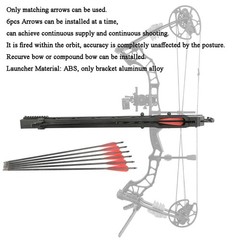 Rapid 6 Arrow Magazine Launcher Essential Archery Compound Recurve Bow Hunting