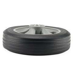 2 PCS 8 x 2.1 Inch Hand Truck Wheels, Flat Solid Rubber Replacement Tires for…