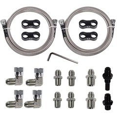 6AN 70″ Transmission Fluid Oil 70″ Transmission Fluid Oil Cooler Hose&Clamp