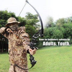 Recurve Bow and Arrow Set for Adults & Youth, Takedown Hunting Bow 30-40 lbs, Ou