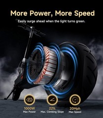 NAVEE GT3PRO Electric Scooter Adults 20MPH Foldable E-Scooter Suspension 10″Tire