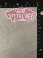 VANS Off The Wall 3” Inch Skateboard Sticker Baby Pink Decal Waterproof Vinyl