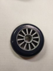 Scooter Wheels 100mm Blue Plastic Hub New Pair of 2 Wheels