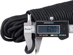 6MM Black Nylon Rope 30M – Heavy Duty Twisted Cord for Garden, Camping, Marine