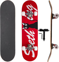 Professional Double Kick Skateboard, 31 Inch Maple Deck, ABEC