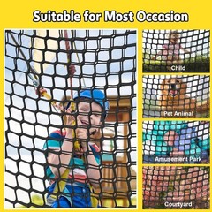Climbing Net for Kids – 14.8FT x 9.9FT Double Layers Heavy Duty Playground Sa…