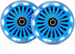 100Mm LED Light-Up Scooter Wheels (3 Colors: Red/Blue/Black) – Flashy Glowing Wh