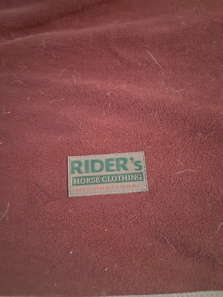 Dover Saddlery Rider’s International Fleece Cooler, Burgandy/Charcoal, 80″
