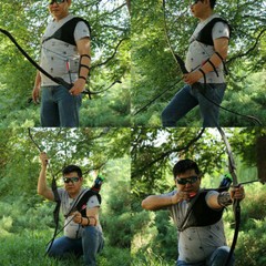 57 inch Takedown Recurve Bow Hunting OR/+12Pcs Arrow Set Archery Right Left Hand