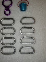 Lot 13 Vintage Chouinard Carabiners 2100 Kg 2000KG Lowe Tuber , Black Diamond