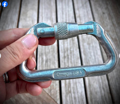 OMEGA USA D Carabiner Screw-Lock Aluminum kN 31/9/9 CE0082 Climbing Clip LOCKING