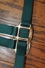 NEW Premium BMB Horse Halter Solid Brass Hardware Medium 800-1100lbs GREEN