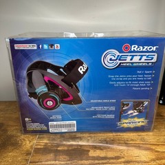 Razor Jetts Heel Wheels Adjustable Skates Black Pink Real Sparking Action