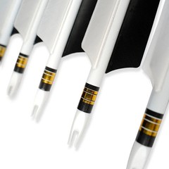 AF 31.5Inch Carbon Mix Arrows 500 Spine 12Pcs Black White Feather Target Hunting