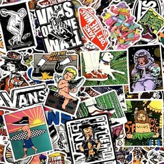 100PCS Vans Skateboard Stickers bomb Vinyl Laptop Luggage Decals Pack Lot Cool