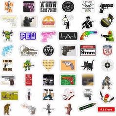 100 Pcs Tactical Firearm Stickers – Military Laptop Decals for Men & Women