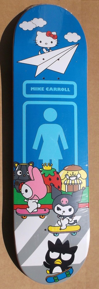 2016 GIRL X SANRIO MIKE CARROLL «SANRIO WORLD» SKATEBOARD DECK HELLO KITTY