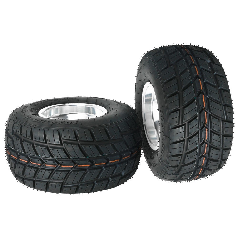 2X 5 Inch Kart Wheels 10×4.50-5 Front Rain Tires Aluminum Rim 3 Stud Racing