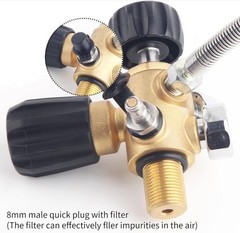 High Pressure PCP Fill Station Air Tank Valve Regulator + Hose 4500PSI