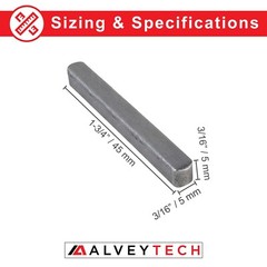 5 mm x 5 mm x 45 mm Axle Key for Coleman CK100, SK100, BT200X, MM-K80R Go Kart